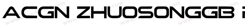 ACGN ZhuoSongGB Flash字体转换